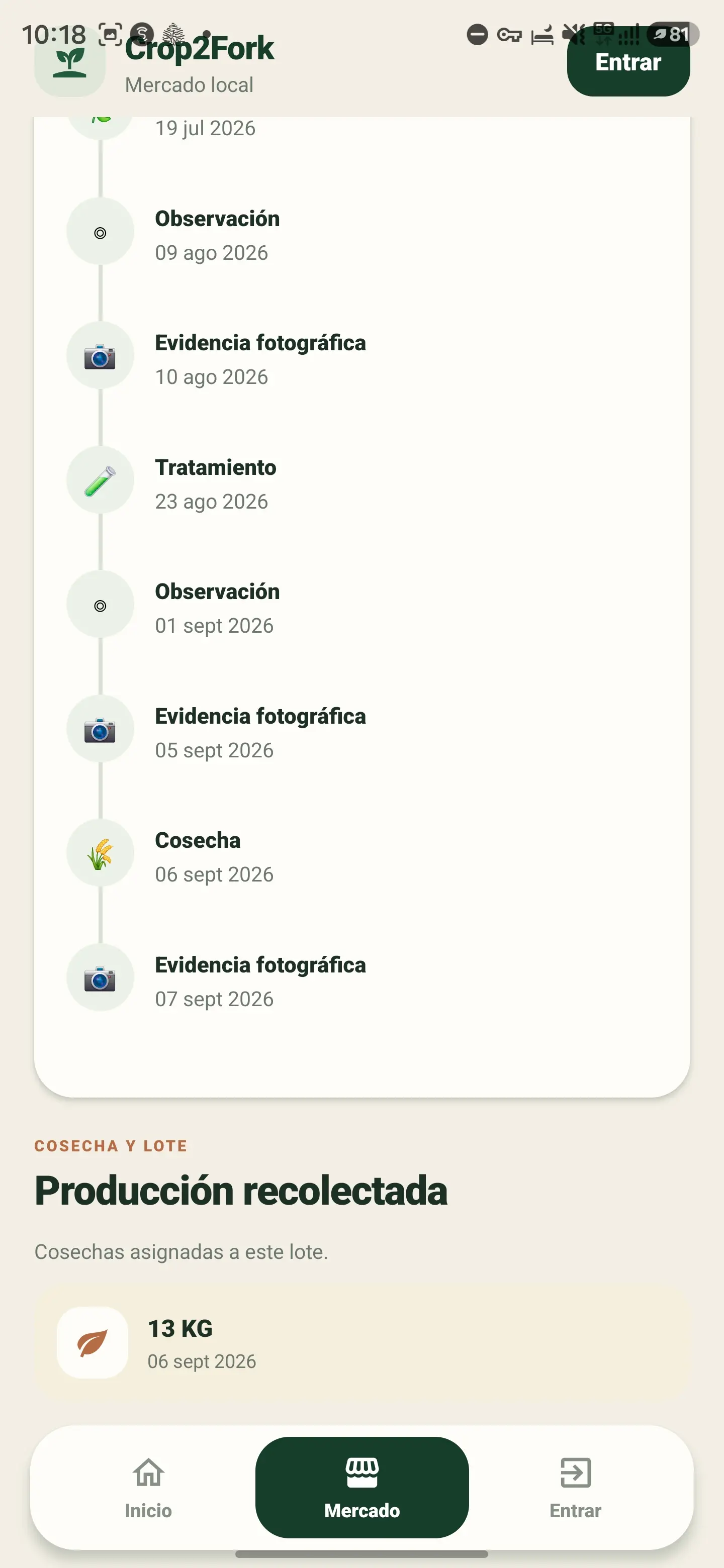 Crop2Fork · Android app 3