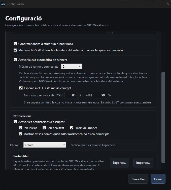 NRS Workbench configuration